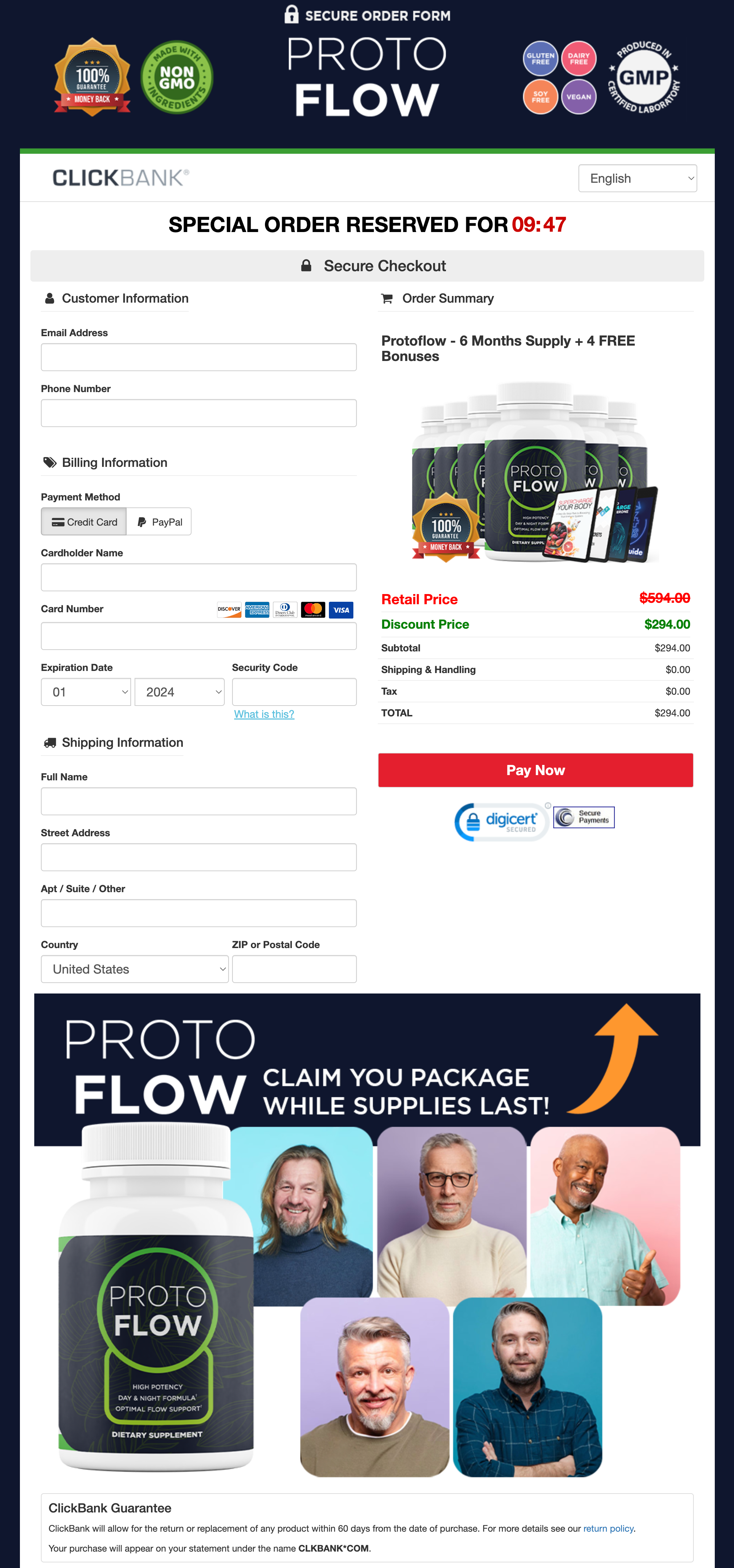 Protoflow - Order Page